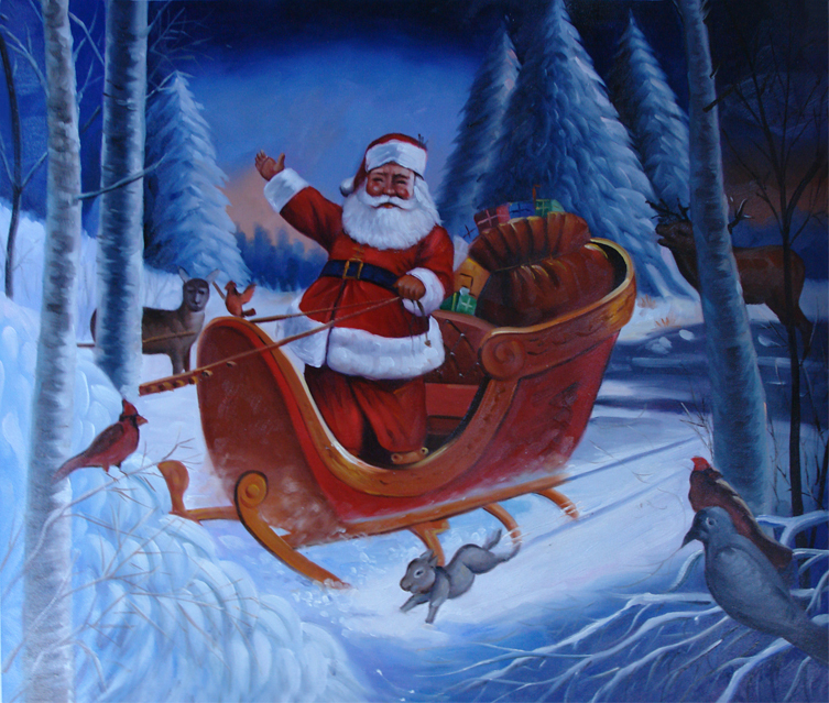 Christmas Oil Painting